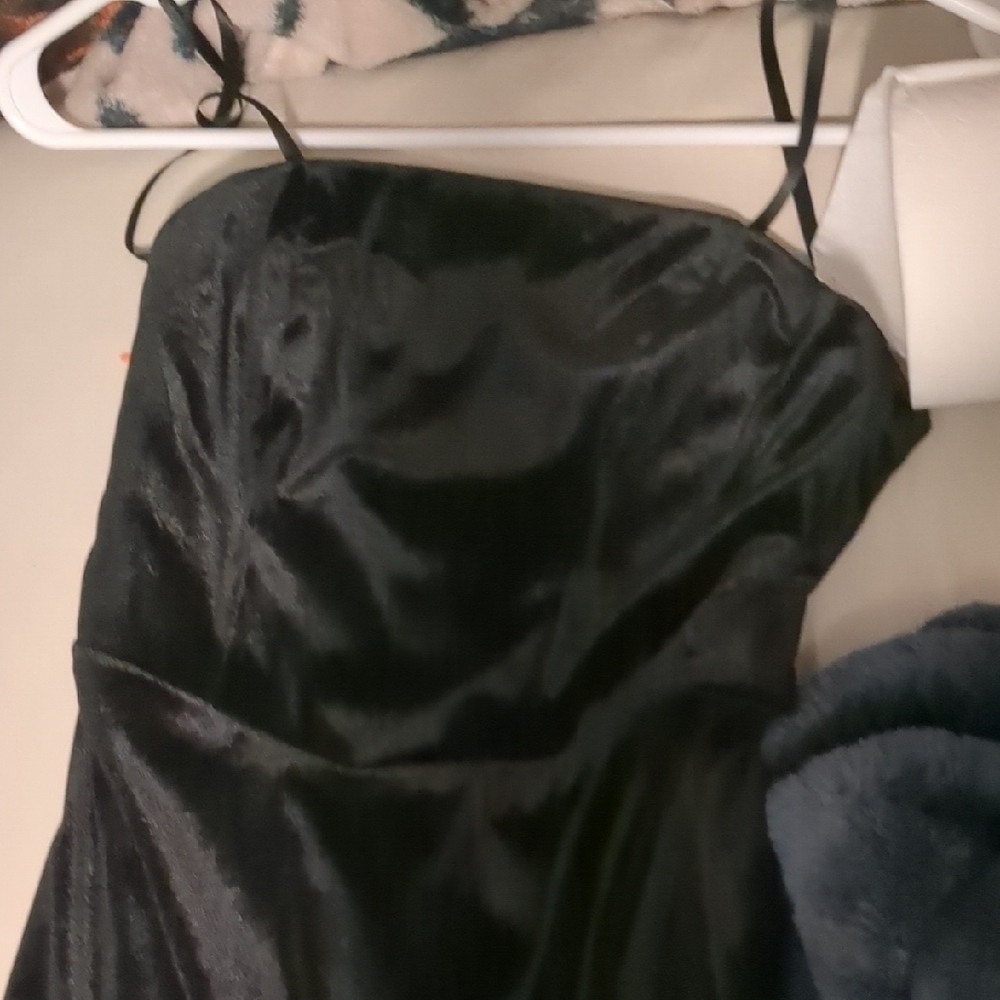 Elegant Black Satin Dress